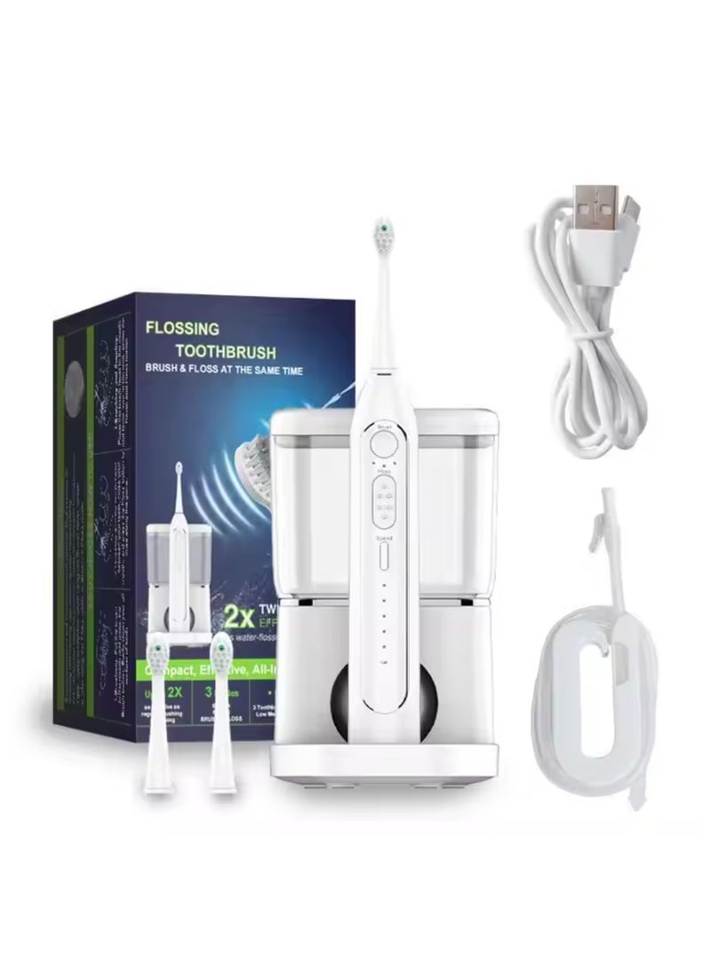 Generic - 500ml Electric Toothbrush with Water Flosser 2 in 1 Dental Oral Irrigator for Travel and Home - Image 1