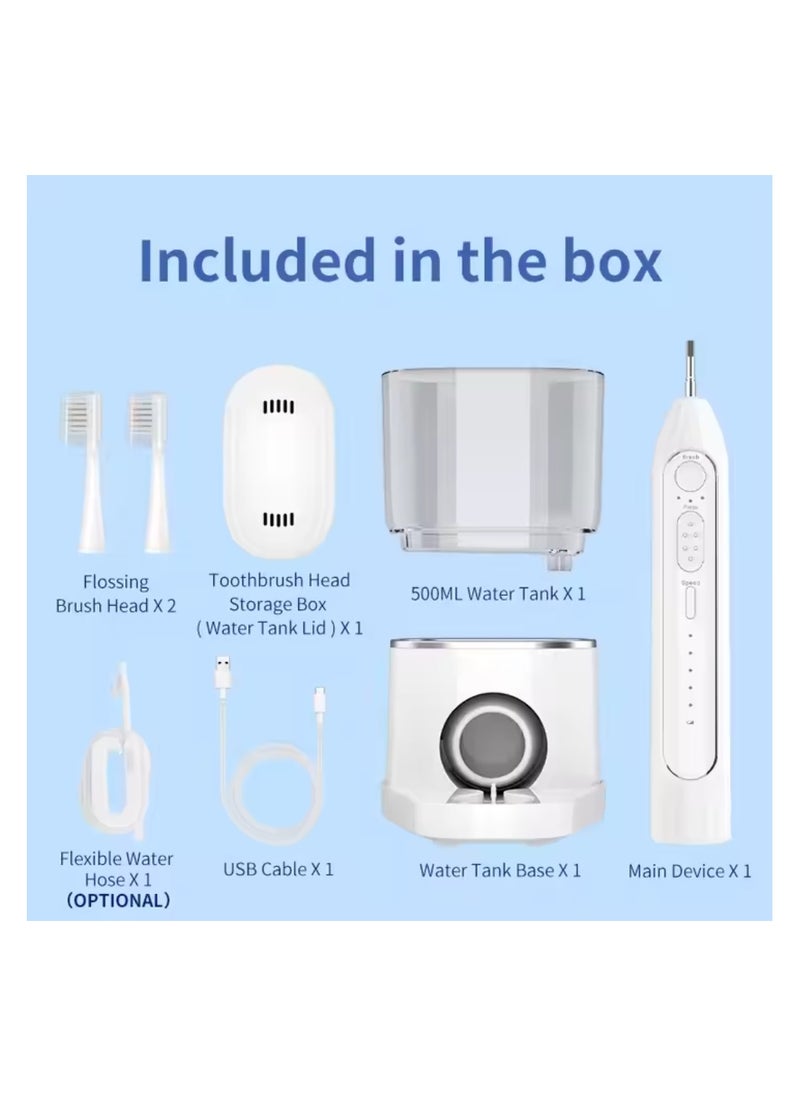 Generic - 500ml Electric Toothbrush with Water Flosser 2 in 1 Dental Oral Irrigator for Travel and Home - Image 1
