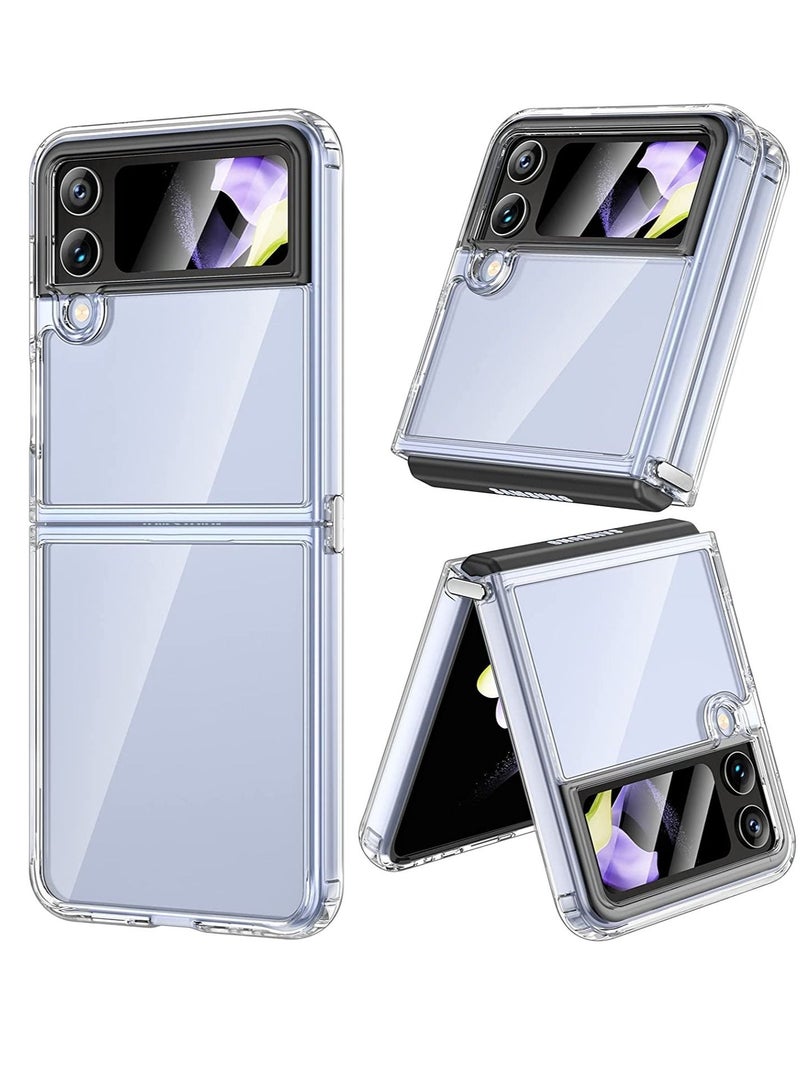 Galaxy Z Flip 4 Clear Case [Anti-Yellow] Slim Thin Premium TPU Crystal Shockproof Protective Cover Case - Image 1