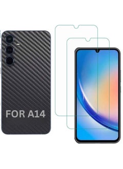 Samsung Galaxy A14 1 Piece Carbon Fiber Skin Wrap and 2 Piece 10H Screen Protectors - pzsku/Z54DB4FA19A46A45C6022Z/45/_/1738171390/c5faf9a0-d6c7-413c-bebf-93944d066cf4