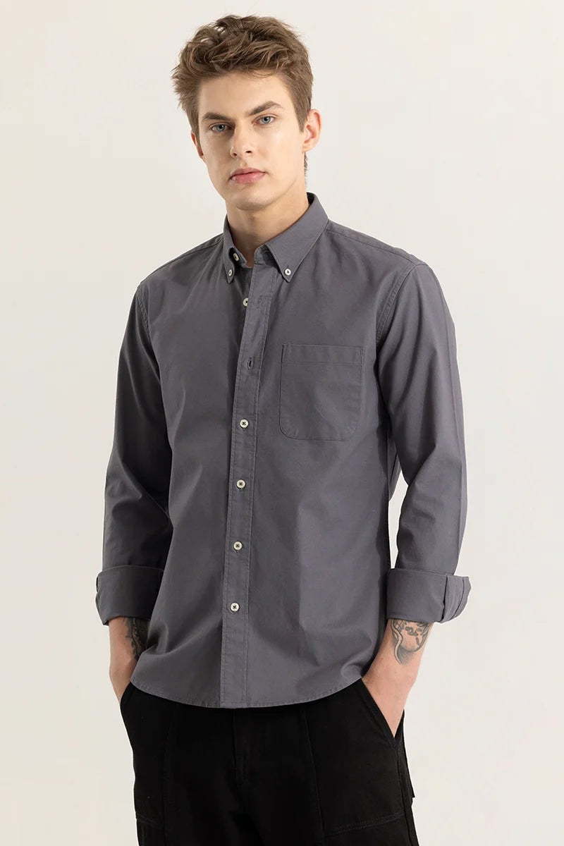 SNITCH Shirtolo Plain Grey Shirt - Image 1