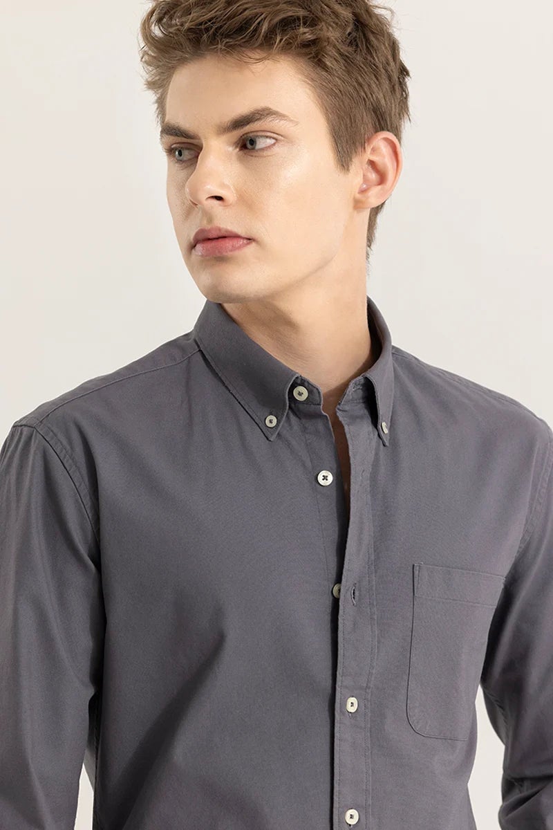 SNITCH Shirtolo Plain Grey Shirt - Image 4