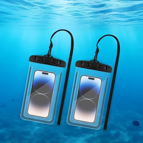 CERLINK (Pack of 2 Waterproof Phone Pouch, Dry Bag with Lanyard,Universal Waterproof Phone Case for iPhone 14 13 12 11 Pro Max XR X XS SE 8 Plus Samsung S23 S22 Ultra S21 S10 S9 up to 7" - Image 5