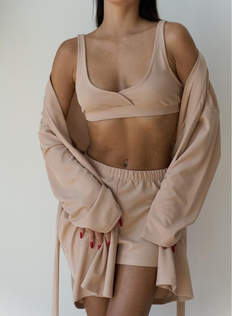 SOFT AND SPORTY Calm 3-piece set Beige - Image 3