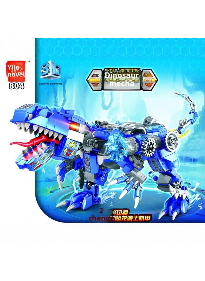 Mechanical Dinosaur Assembled Building Blocks Compatible Lego Deformed Dinosaur Armor Toy Tyrannosaurus Rex Model Boy Gift-Color:Mechanical Dinosaur Mecha [2 Changes] 626