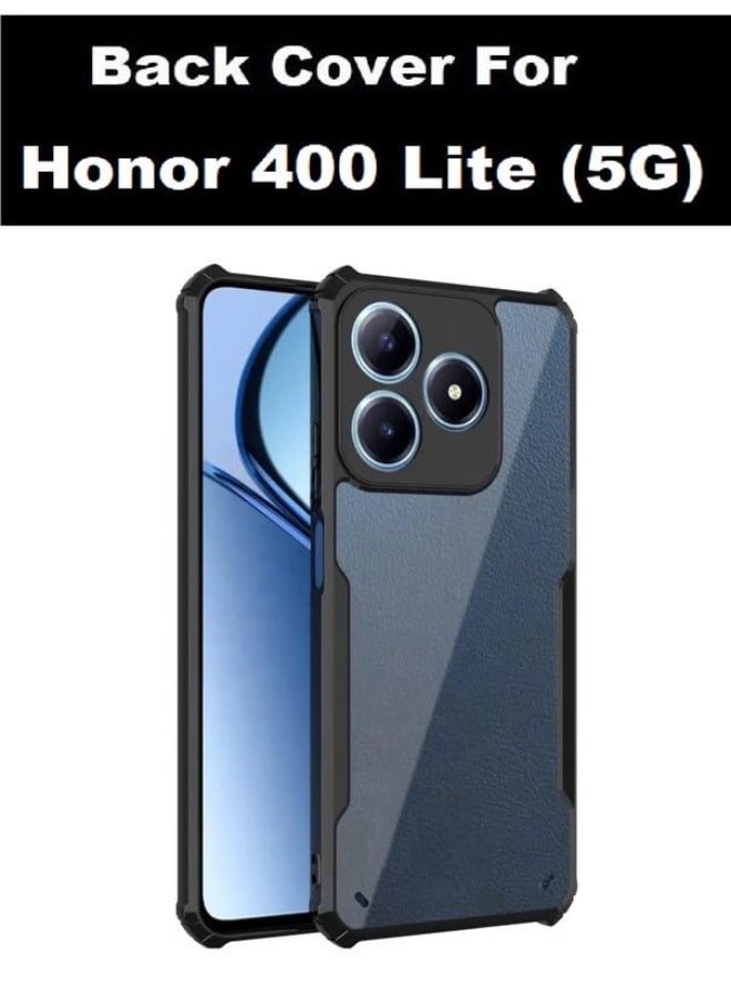 Honor 400 Lite 5G Clear Hard PC Back Cover Case with Shockproof Premium TPU Black Border 360 Degree Impact Resistant Camera lens Protection Transparent Cover For Honor 400 Lite 5G - Image 3