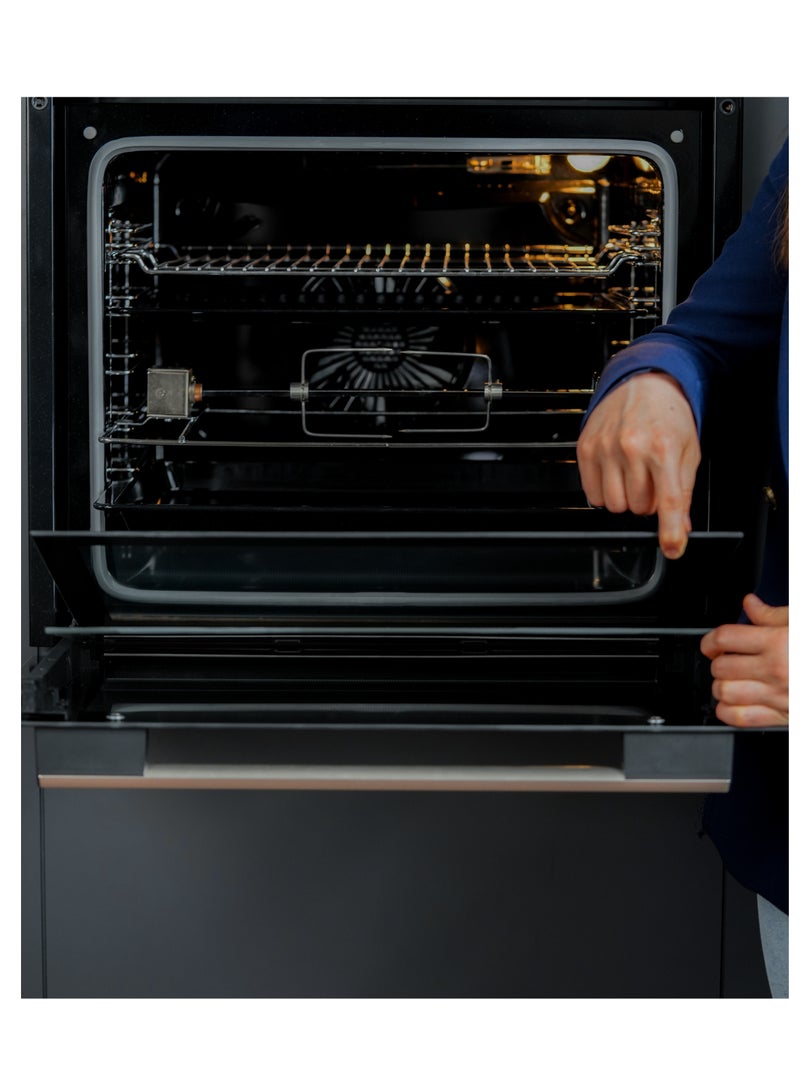 General Goldin 73 Lt, 10 Option, 60x60cm Steel Built-in Electric Oven with Mechanical Control, Grill and Air Fryer, - Image 5