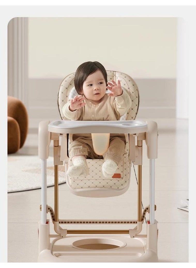 امبريلا كرسي طعام مرتفع للأطفال من امبريلا 3 في 1 كرسي طعام و مشاية وكرسي هزاز لون بيج - Image 2