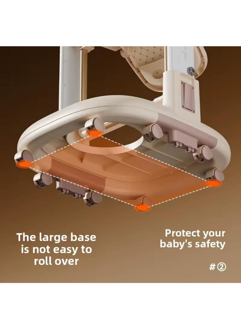 امبريلا كرسي طعام مرتفع للأطفال من امبريلا 3 في 1 كرسي طعام و مشاية وكرسي هزاز لون بيج - Image 4