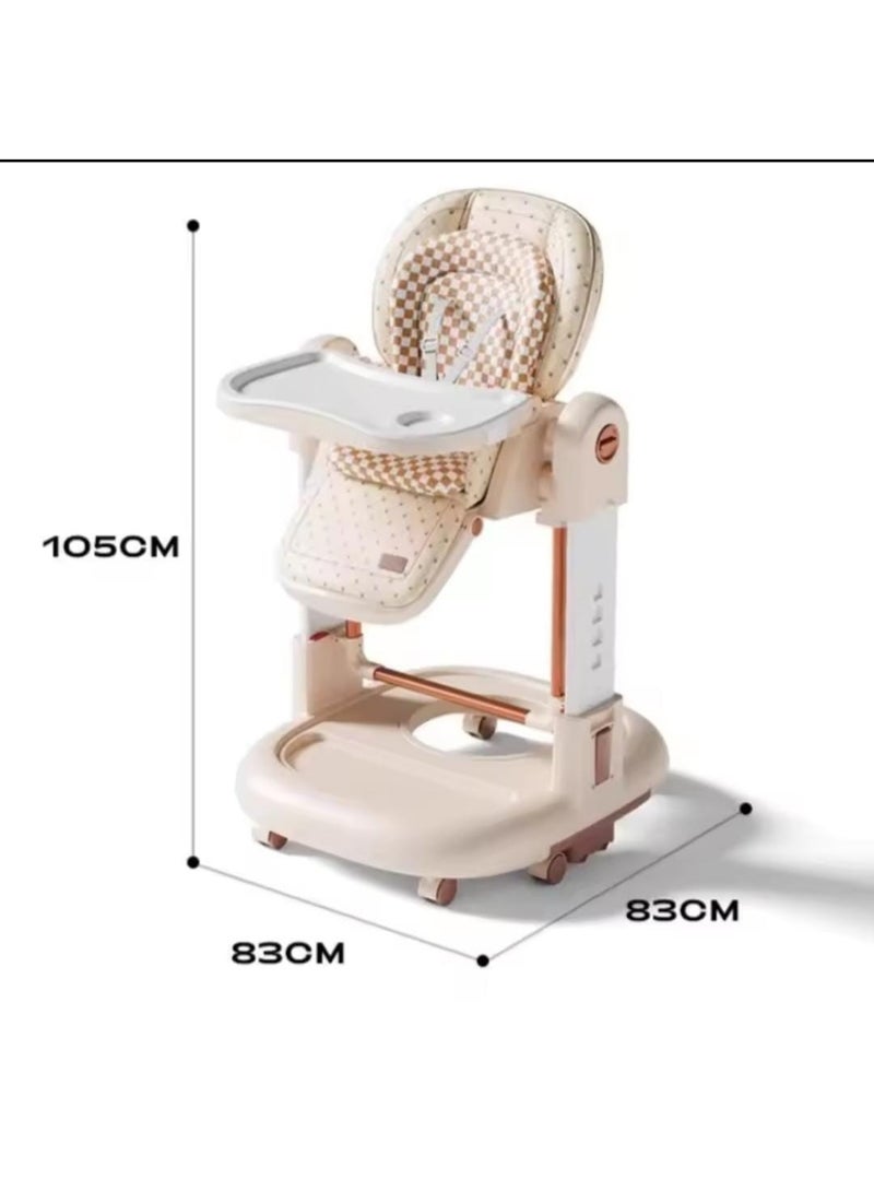 امبريلا كرسي طعام مرتفع للأطفال من امبريلا 3 في 1 كرسي طعام و مشاية وكرسي هزاز لون بيج - Image 5
