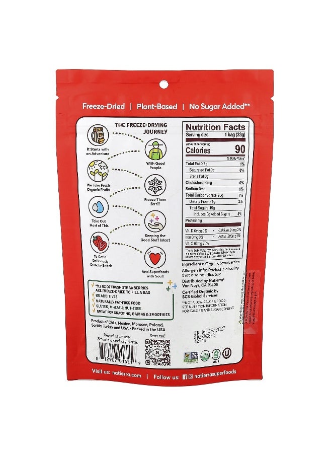 Natierra Natierra, Organic Freeze-Dried Strawberries, 0.8 oz (23 g)  - Image 2