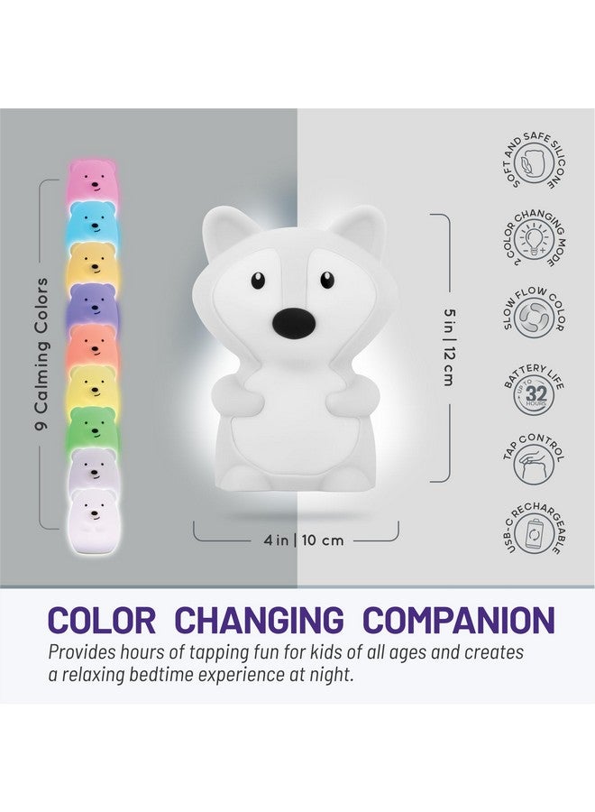 Lumipets Junior Fox Night Light, Soft Silicone Material, 8 Soothing Colors, Cordless, Easy Control, Portable - Image 4