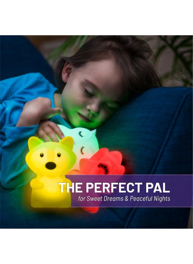 Lumipets Junior Fox Night Light, Soft Silicone Material, 8 Soothing Colors, Cordless, Easy Control, Portable - Image 2