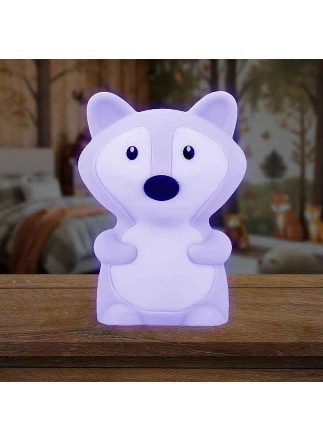 Lumipets Junior Fox Night Light, Soft Silicone Material, 8 Soothing Colors, Cordless, Easy Control, Portable - Image 1