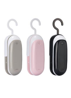 Mini Bag Sealer, 3 Packs Portable Heat Vacuum Sealers, Chip Bag Sealer with Cutter 2 in 1 Heat Sealer Food Sealer Bag Resealer Handheld with Hook for Plastic Bags Food Storage