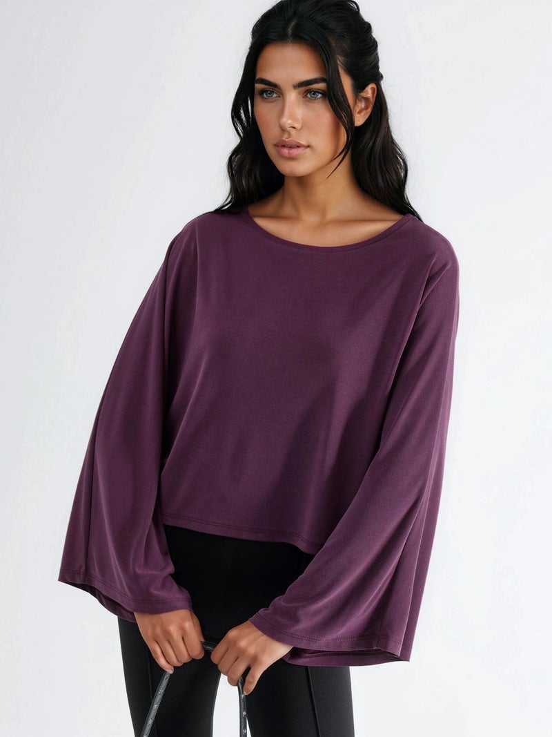 BUSEM Loose Fit Boat Neck Blouse - Image 1