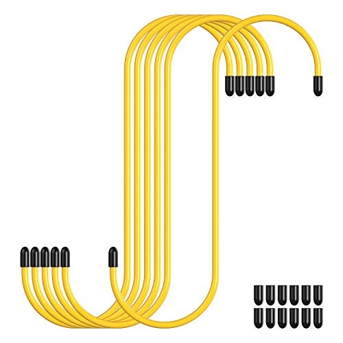 Bac-kitchen 6 Pack Brake Caliper Hangers Brake Caliper Hooks with Rubber Tips Hanger for Automotive Tool Use for Braking Bearing Axle and Suspension Work Reduce Possible Damage to Brake Hoses (Yellow) - Image 1