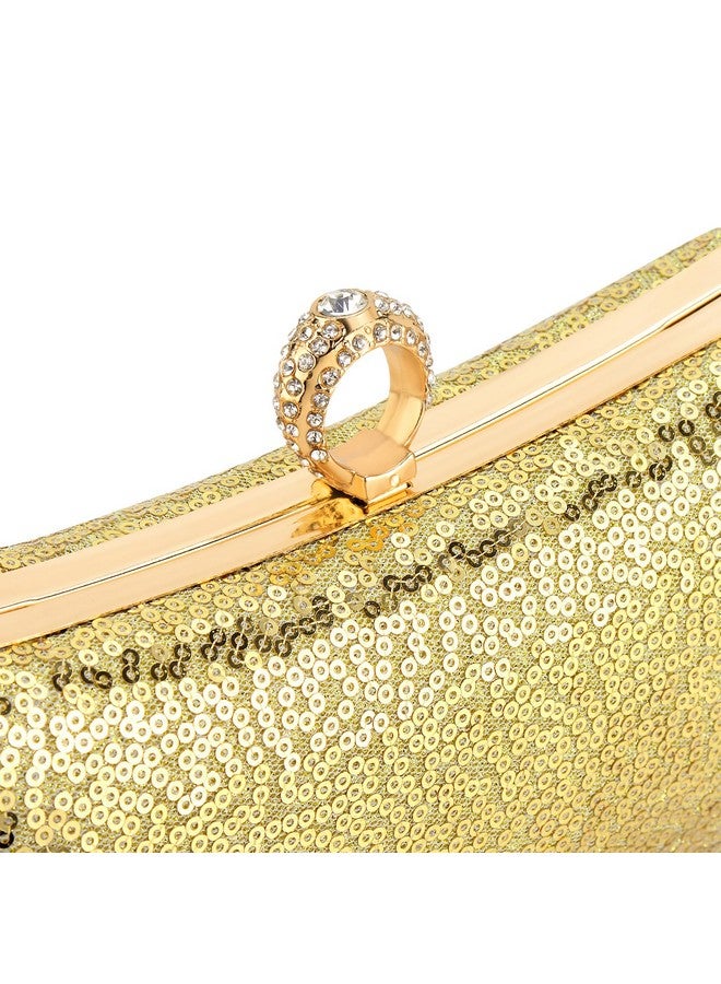 BELLAWOO Clutch Purses For Women, Golden Evening Bag, Women Evening Purses, Sparkling Sequin Party Handbag For Wedding Purses Cocktail Prom - Image 2