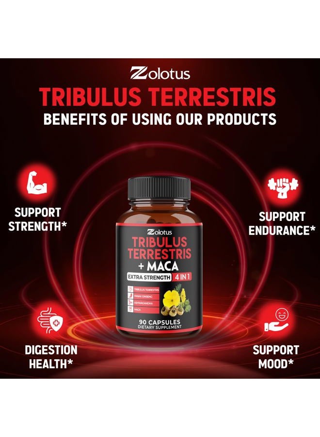 Zolotus Premium Tribulus Terrestris Capsules - Combined with Ashwagandha, Panax Ginseng & Maca - 90 Counts for 3 Months  - Image 5
