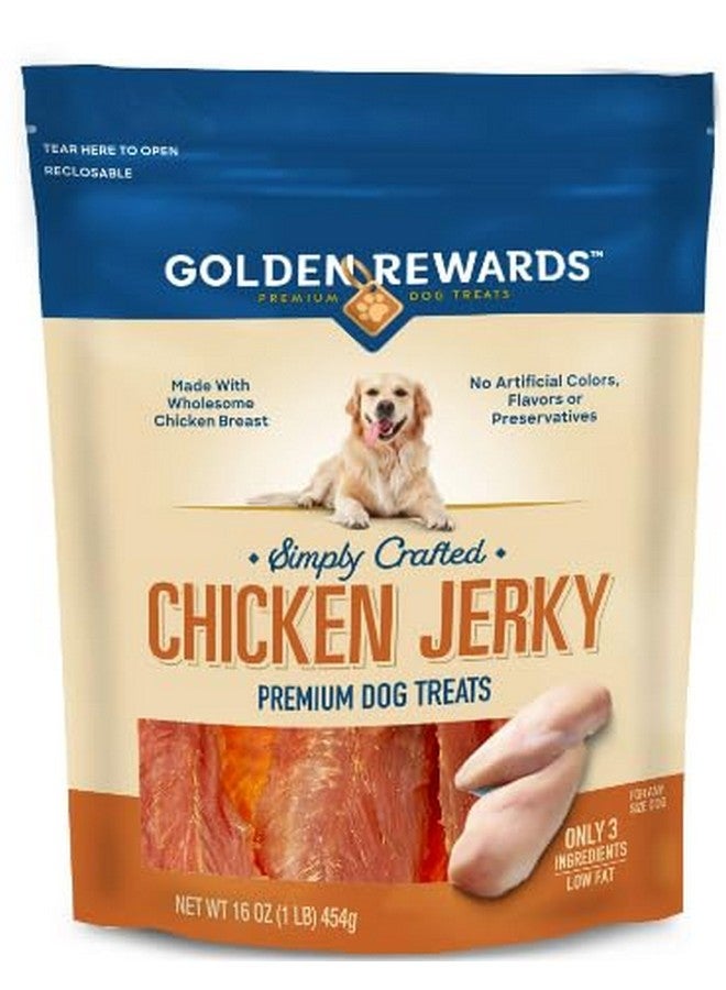 Generic Golden Rewards Chicken Flavor Premium Dry Jerky Treats for All Dogs, 16 oz - Image 1