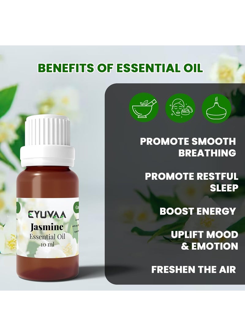 DECOVAA DECOVAA Ceramic RoundShaped Electric Aroma Diffuser for Home Fragrance Aroma Burner for Aromatherapy Aroma Oil Warmer for Fragrance with 10ml Aroma Oils Jasmine Fragrance  - Image 2