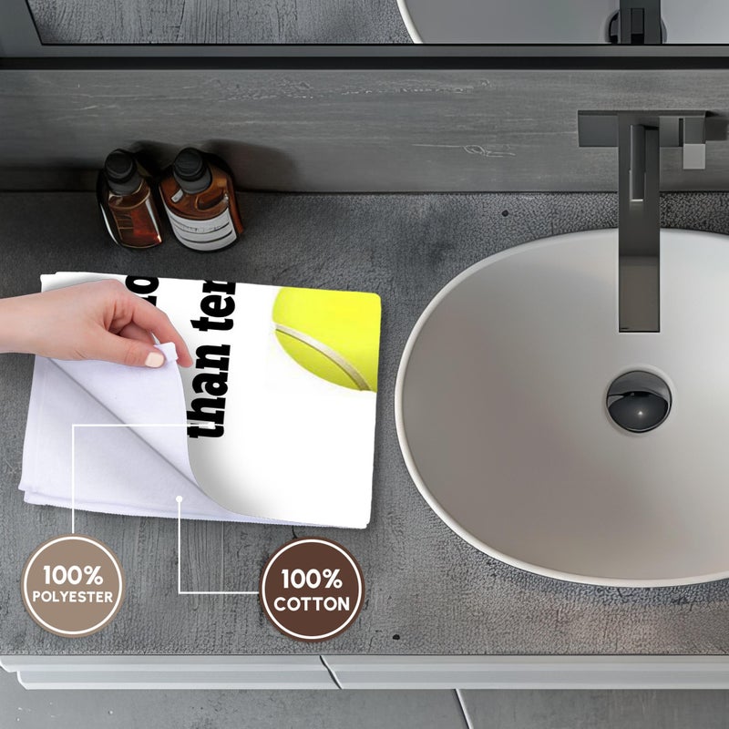 3DROSE 3D Rose TWL_218529_1 There's More to Life Than Tennis but Not Much Towel, 15" x 22" - Image 4