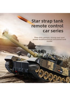2.4g Remote Control Tank Track Nine-way All-round Charging Electric Off-road War-like Armored Vehicle TANK Model Toy-Color:Remote Control (watch Or Handle)-Specifications:Standard (30 Minutes)