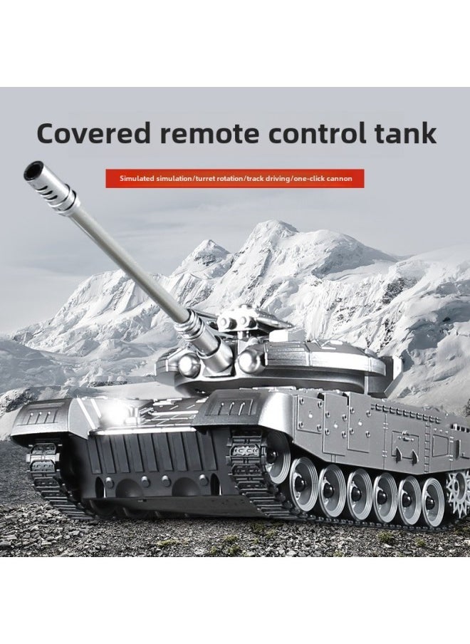 Generic - 2.4g Remote Control Tank Track Nine-way All-round Charging Electric Off-road War-like Armored Vehicle TANK Model Toy-Color:Remote Control (watch Or Handle)-Specifications:Standard (30 Minutes) - Image 1