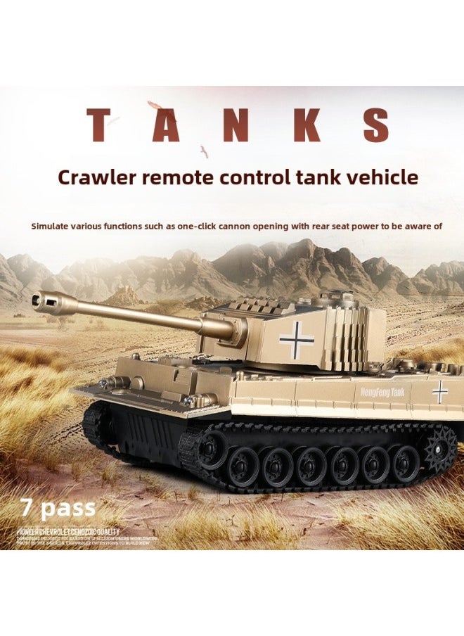 Generic - 2.4g Remote Control Tank Track Nine-way All-round Charging Electric Off-road War-like Armored Vehicle TANK Model Toy-Color:Remote Control (watch Or Handle)-Specifications:Standard (30 Minutes) - Image 1