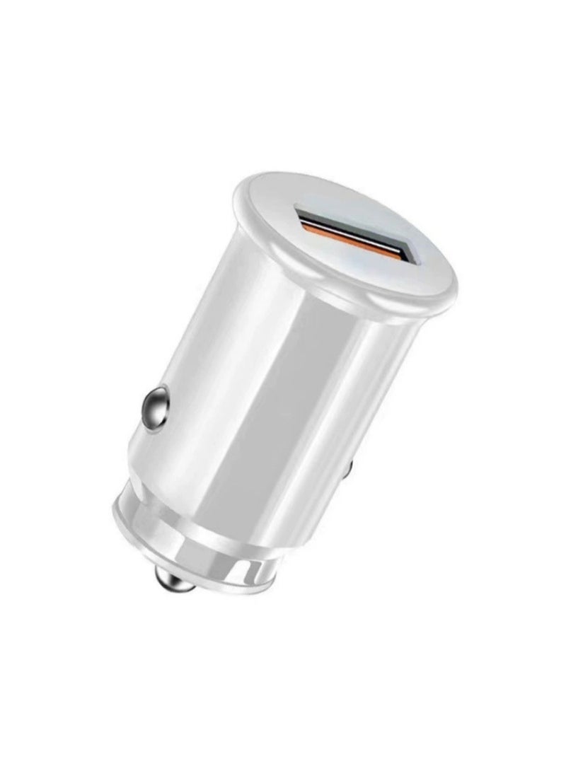Compact Single-Port Car Charger 3.0 White  - Image 2