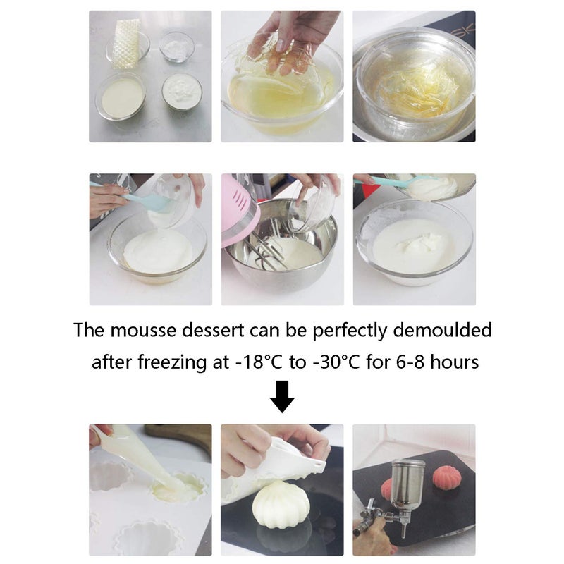 OCPO KITCHEN Eclair Silicone Mold for Baking Mousse Cake, 3D Silicone Baking Mold for Cakes French Pastry Chocolate Brownie, Cake Decoration, 3D Eclair Shape (8-Cavity) - Image 5