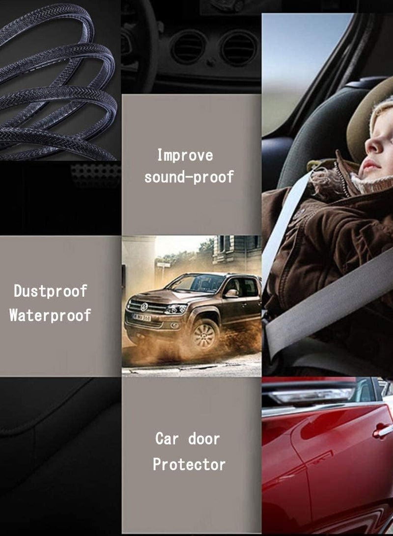 33Ft (10M) Meter Car Door Edge Guards U Shape Trim Rubber Seal Protector Rubber Car Door Protector Anti Collision Rubber Clips Fit For Car Door Black - Image 4