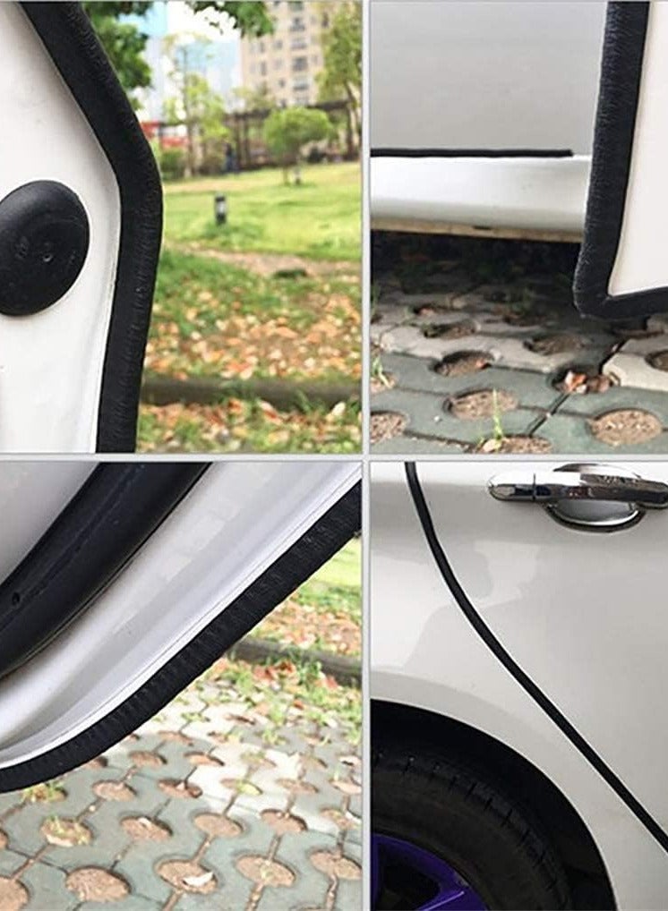33Ft (10M) Meter Car Door Edge Guards U Shape Trim Rubber Seal Protector Rubber Car Door Protector Anti Collision Rubber Clips Fit For Car Door Black - Image 5