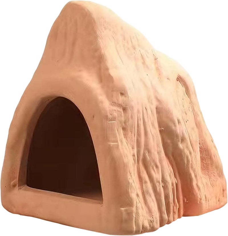 3.1 X 2.8 X 3.5 in Pottery Cave Shelter, Ceramic Aquarium, Fish and Shrimp Breeding House, for Betta, Cichlid, Reptiles - Image 1