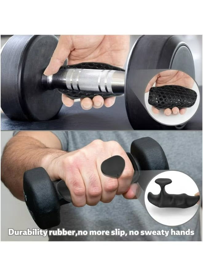 Generic Rubber Gym Grips Fingerless Workout Gym Gloves, Workout Grips for Men Women Crosstraining Palm Grips Hand Protection, Weight Lifting Grips Bodybuilding Gymnastics Hand Grips for Deadlifts  - Image 3
