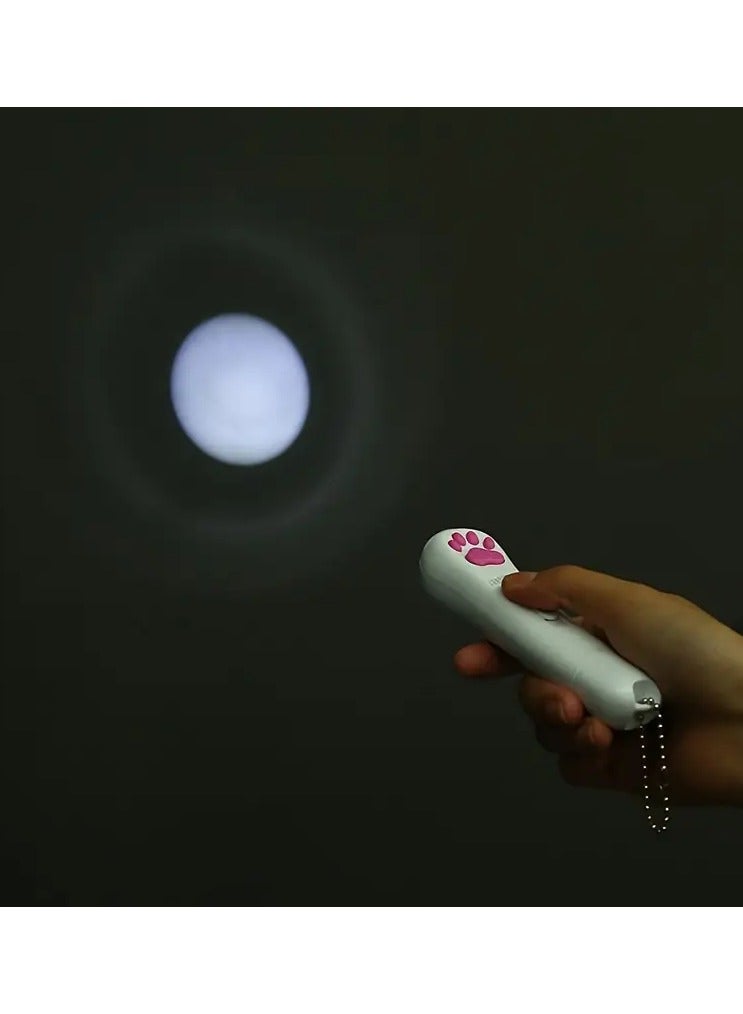 جلوسكي التفاعلية Cat Teaser العصا مع بطارية USB القابلة لإعادة الشحن ، إضاءة الإسقاط متعددة الأنماط ، تصميم الكرتون لعبة الحيوانات الأليفة للقطط اللعبة - Image 4
