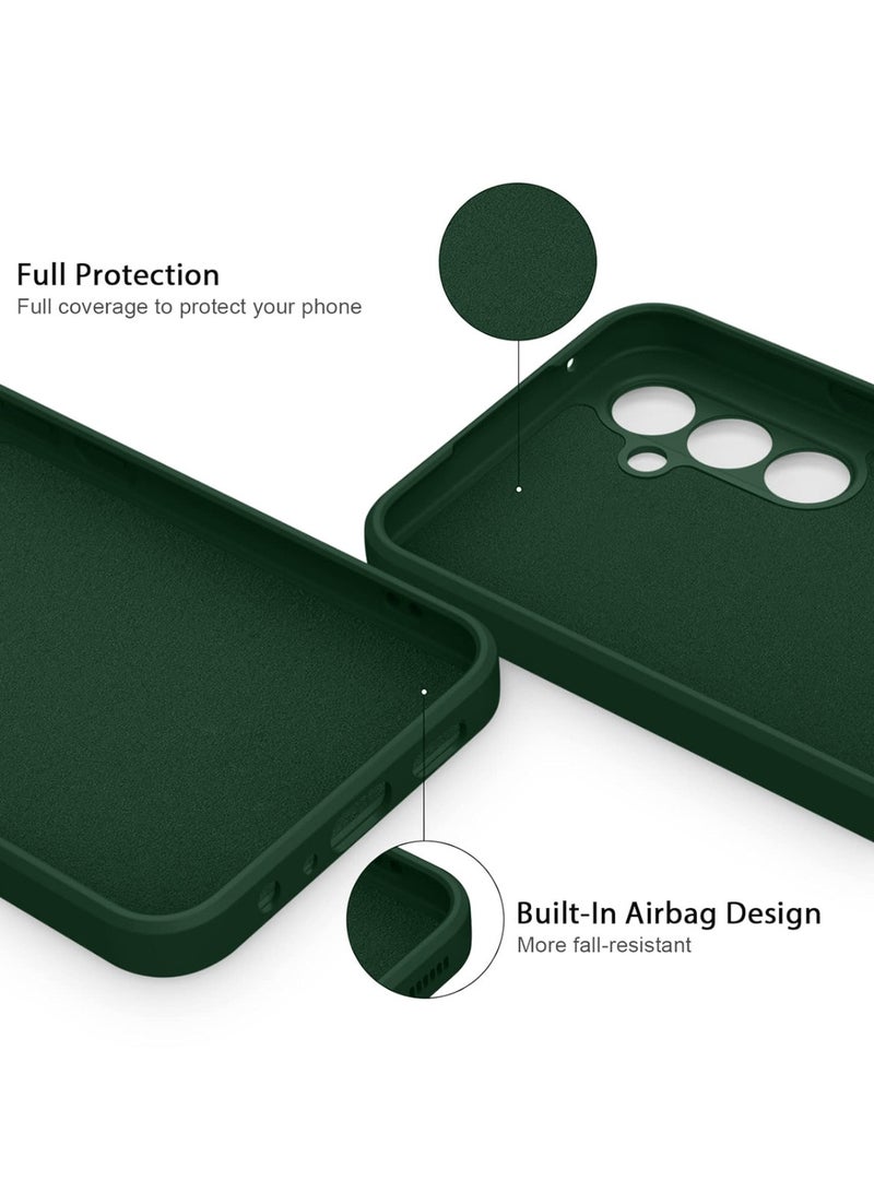 Techie غطاء خلفي أنيق من السيليكون TPU لهاتف سامسونج جالاكسي M34 5G - تصميم نحيف، ناعم وسلس - أخضر داكن - Image 5