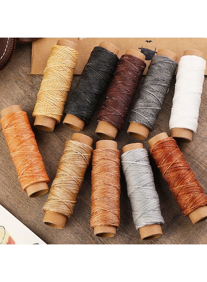 Butuze 330 Yards Leather Sewing Waxed Thread - 150D 33 Yards Per Spool Stitching Thread for Leather Craft DIY,Bookbinding,Shoe Repairing,Leather Sewing - Image 4