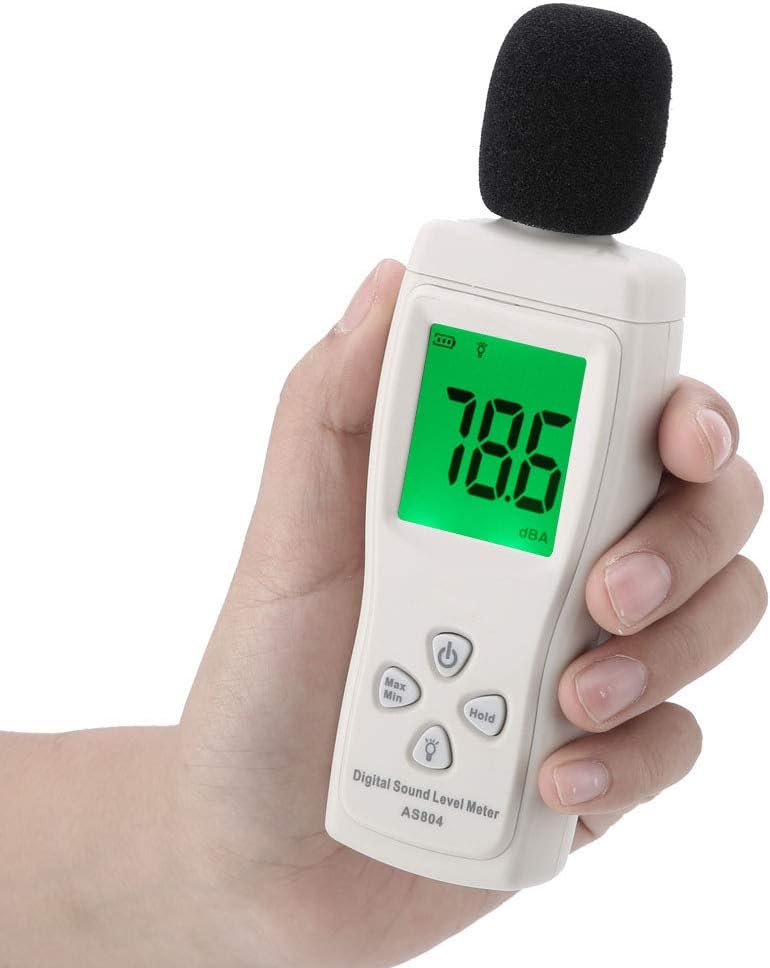 مقياس الصوت الرقمي مستشعر الصوت AS804 مقياس الصوت الرقمي اختبار 30-130 ديسيبل تجربة ممتازة بتصميم احترافي متقدم لا مثيل له يضمن دقة عالية - Image 2