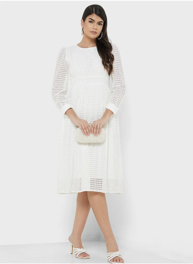 ELLA Textured A-Line Dress