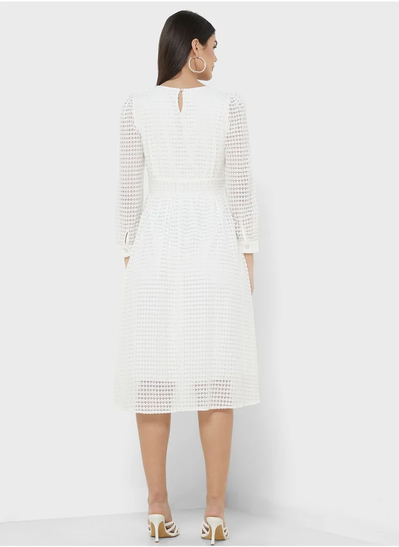 ELLA Textured A-Line Dress