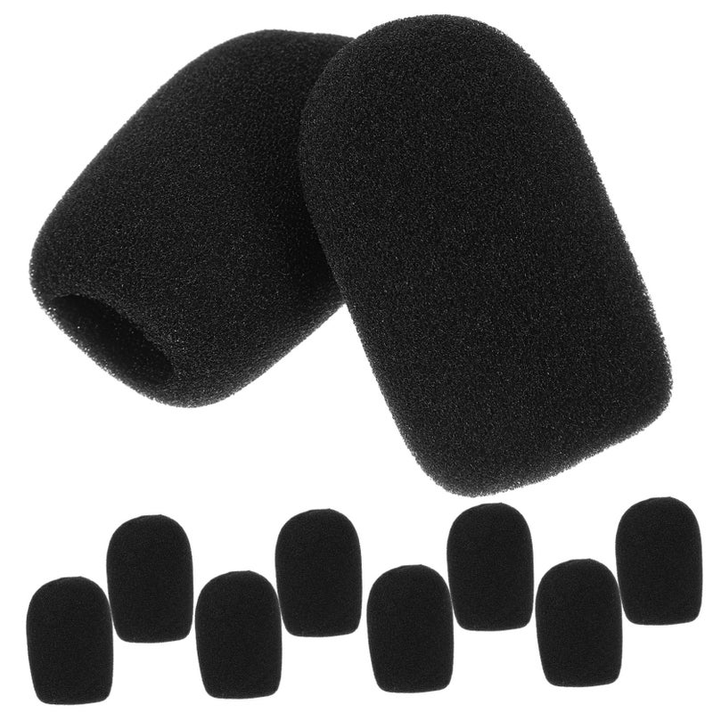 Durable Microphone Windscreen Covers Reduces Noise Enhances Audio Quality 10Pcs Black - Image 2
