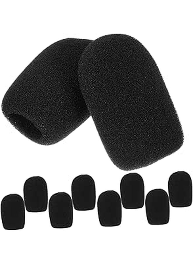 Durable Microphone Windscreen Covers Reduces Noise Enhances Audio Quality 10Pcs Black - Image 1