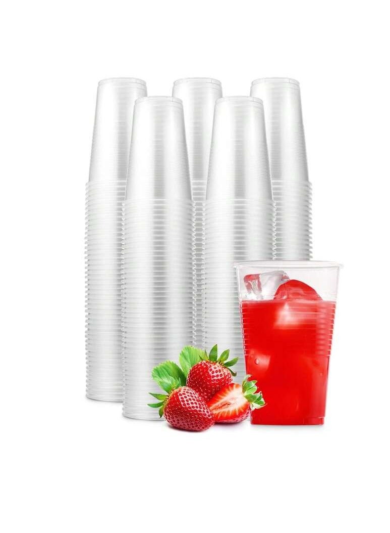 Disposable Ideal For Iced Coffee Smoothies Bubble Boba Tea Milkshakes Frozen Cocktails Water Sodas Juices Dessert And More Clear Cup 350CC - Image 1