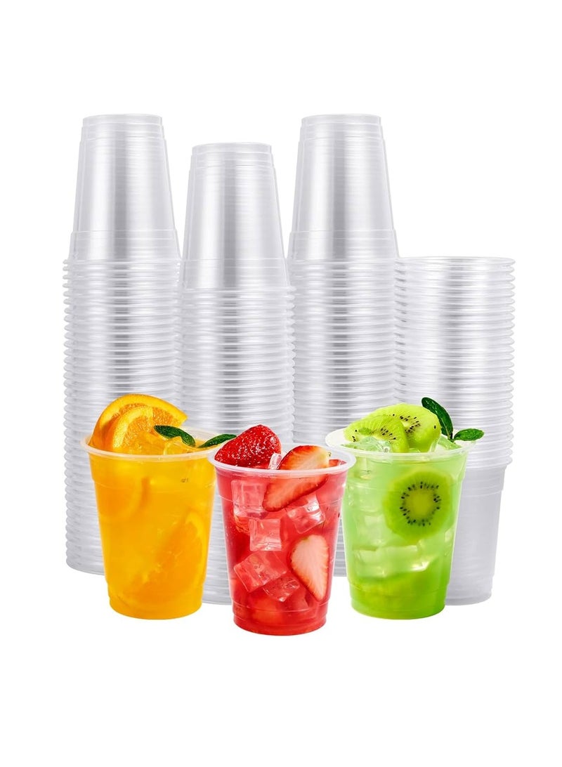 Disposable Ideal For Iced Coffee Smoothies Bubble Boba Tea Milkshakes Frozen Cocktails Water Sodas Juices Dessert And More Clear Cup 350CC - Image 2