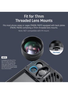 Generic HD 60mm Telephoto Lens Only, for 17mm Thread Backplate, 2X Magnification, Compatible with SmallRig iPhone Samsung Phone Cage, with 17mm Lens Adapter  - Image 4