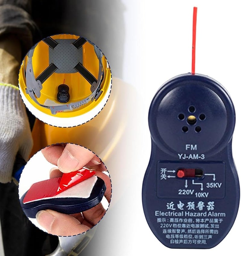 Hard Hat Electrical Hazard Alarm 3 Gears Safety Tool for Maintenance Workers - Image 2