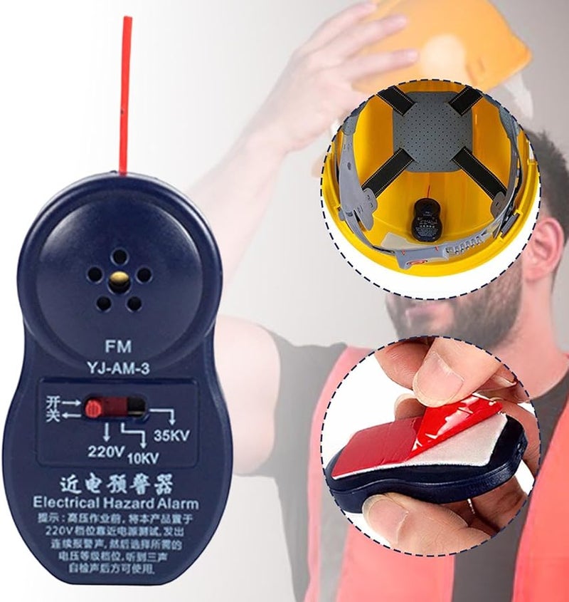 Hard Hat Electrical Hazard Alarm 3 Gears Safety Tool for Maintenance Workers - Image 1