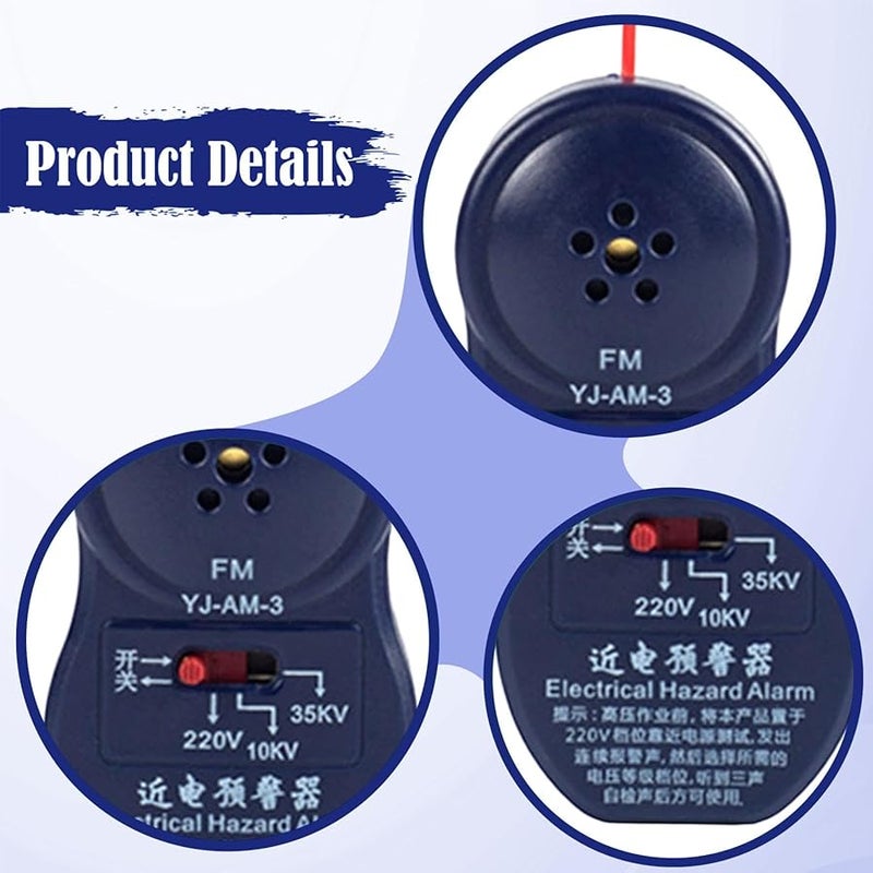 Hard Hat Electrical Hazard Alarm 3 Gears Safety Tool for Maintenance Workers - Image 3