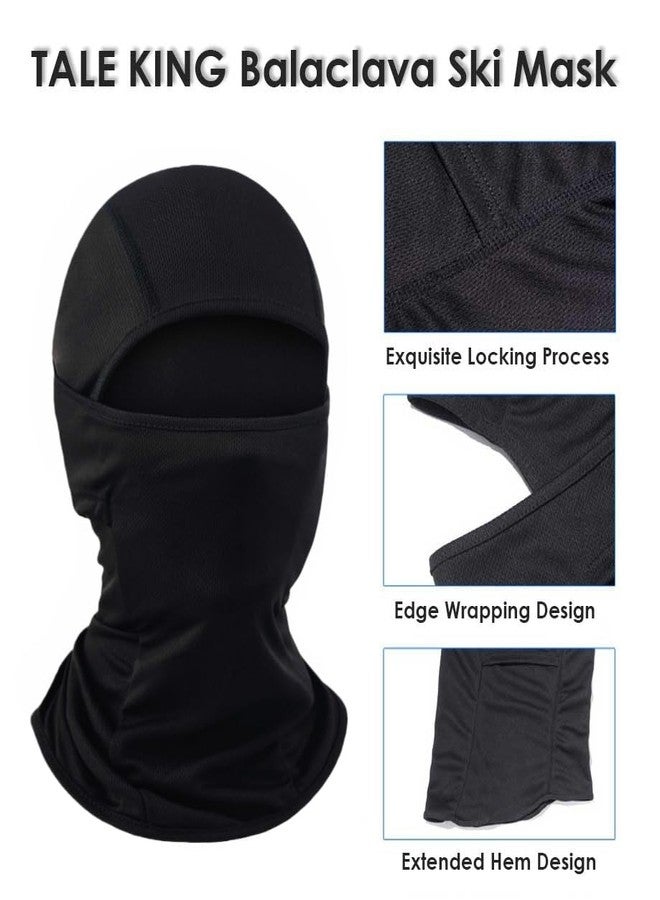 TALE KING Black Balaclava Ski Mask for Men Motorcycle Face Mask Women Summer Shiesty Head Mask Full Face Cover Sun UV Protection Football - Image 4